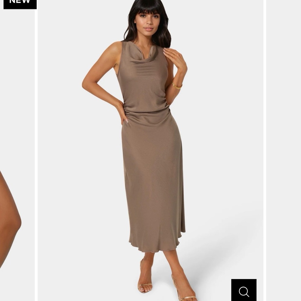 Bebe Cowl Neck Maxi Dress